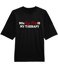 90s Hip Hop Is My Theropy - Oversized Organic Tee
