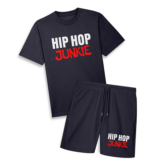 Hip Hop Junkie - Oversize Tee & Shorts Combo