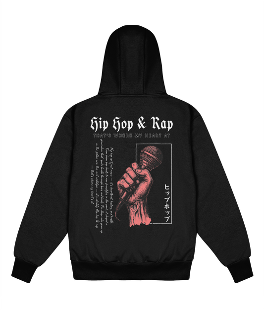 Hip Hop & Rap Where;s My Heart At - Delux Heavyweight Hoodie