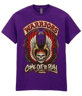 Warriors Come Out to Play T-shirt with skull-and-wings artwork