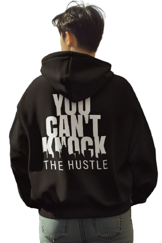 Man Wearing Black Hip Hop Hoodie You Can't Knock The Hustle