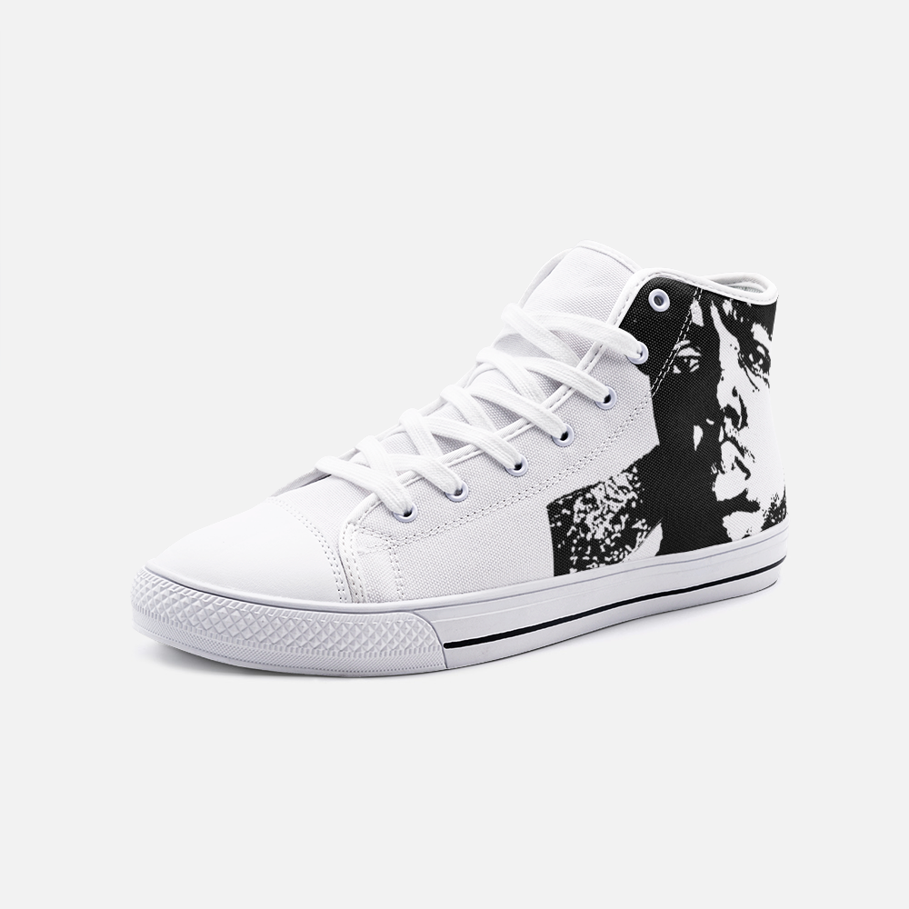 Notorious Big - 90s Hip Hop Fashion - Baseball Boot - Unisex High Top Canvas Shoes - Trainers - One Stop Hip Hop UK