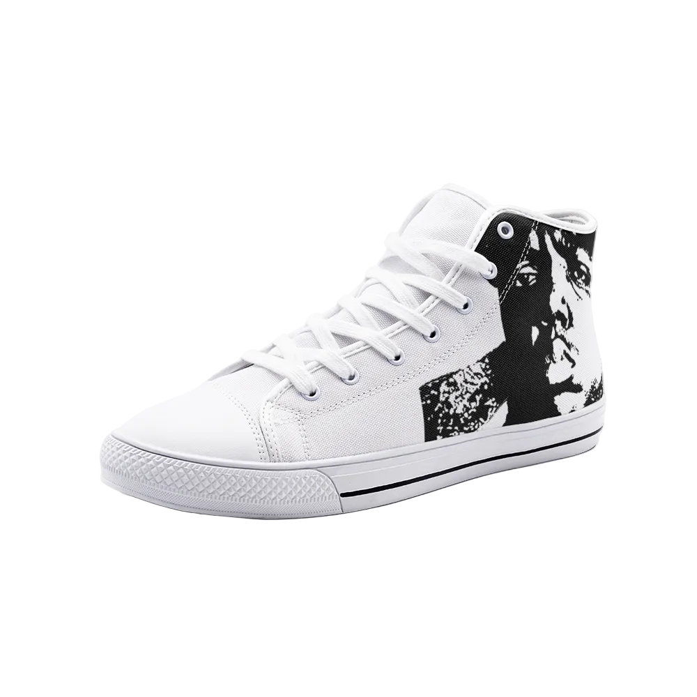 Notorious Big - 90s Hip Hop Fashion - Baseball Boot - Unisex High Top Canvas Shoes - Trainers - One Stop Hip Hop UK