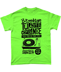 Brooklyn Turntable Challenge - T shirt - Black/White/Lime/Red - #PHC - One Stop Hip Hop UK