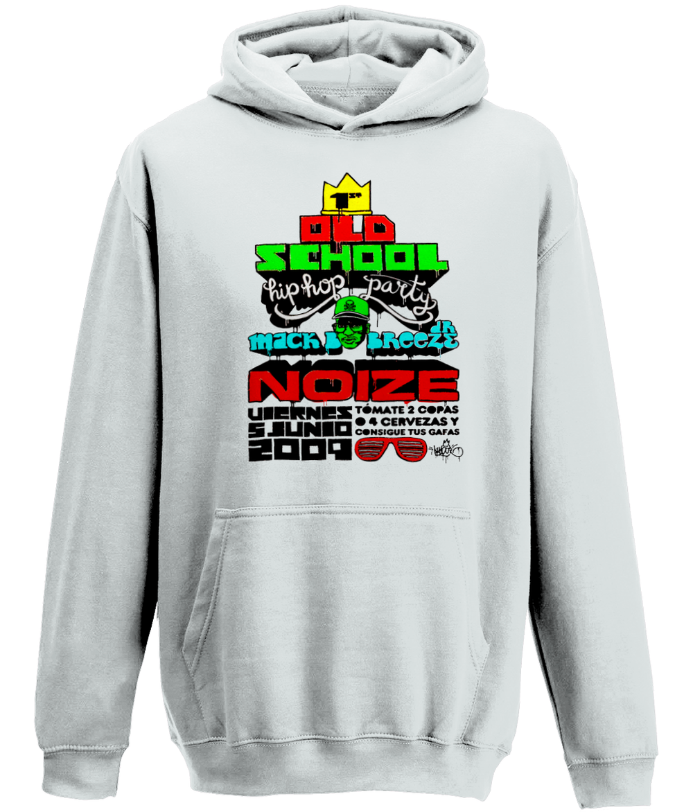 Old School Hip Hop Party - College Hoodie - Heather Grey - #PHC - One Stop Hip Hop UK