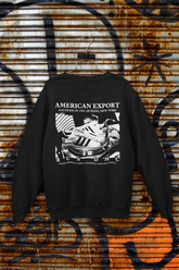 RUN DMC EXPORT - Old School Hip Hop Sweatshirt - Black/Purple/Yellow/Navy - One Stop Hip Hop UK