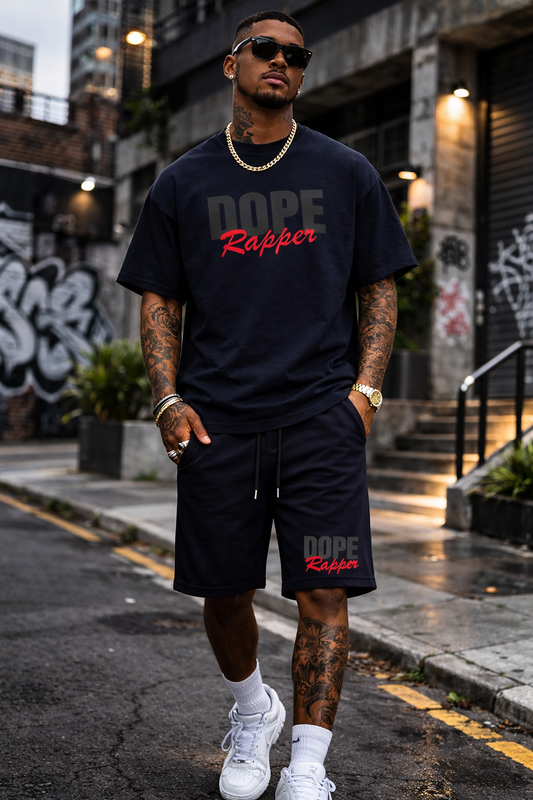 Dope Rapper - Oversize Tee & Shorts Combo