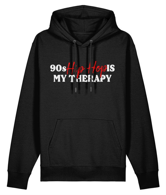 90s Hip Hop Is My Theropy - Organic Heavyweight Hoodie