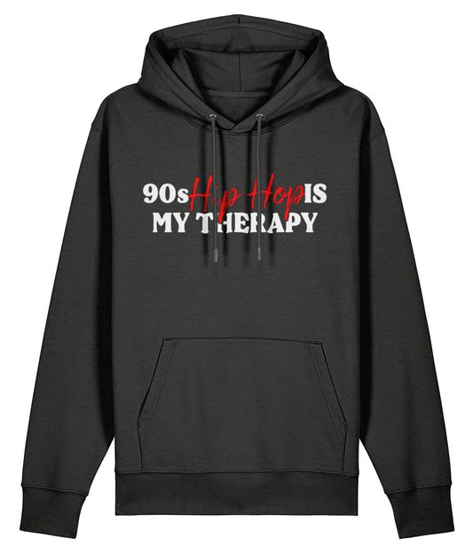90s Hip Hop Is My Theropy - Organic Heavyweight Hoodie