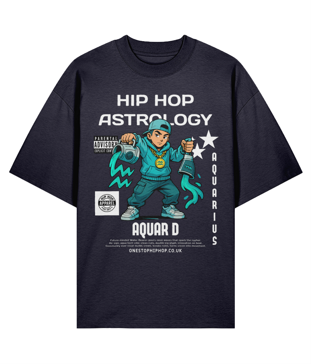 Hip Hop Astrology – Aquarius 'Aquar D' Oversize Tee