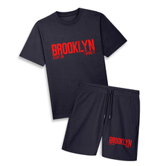 Brooklyn Keeps On Taking It - Oversize Tee & Shorts Combo