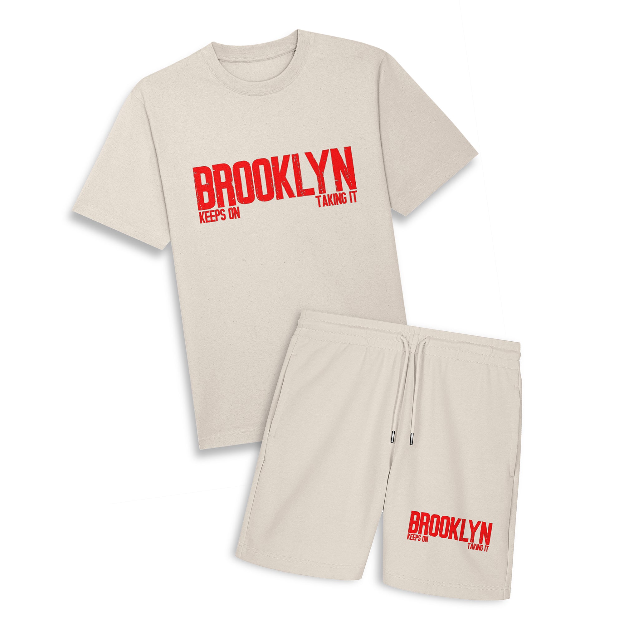 Brooklyn Keeps On Taking It - Oversize Tee & Shorts Combo