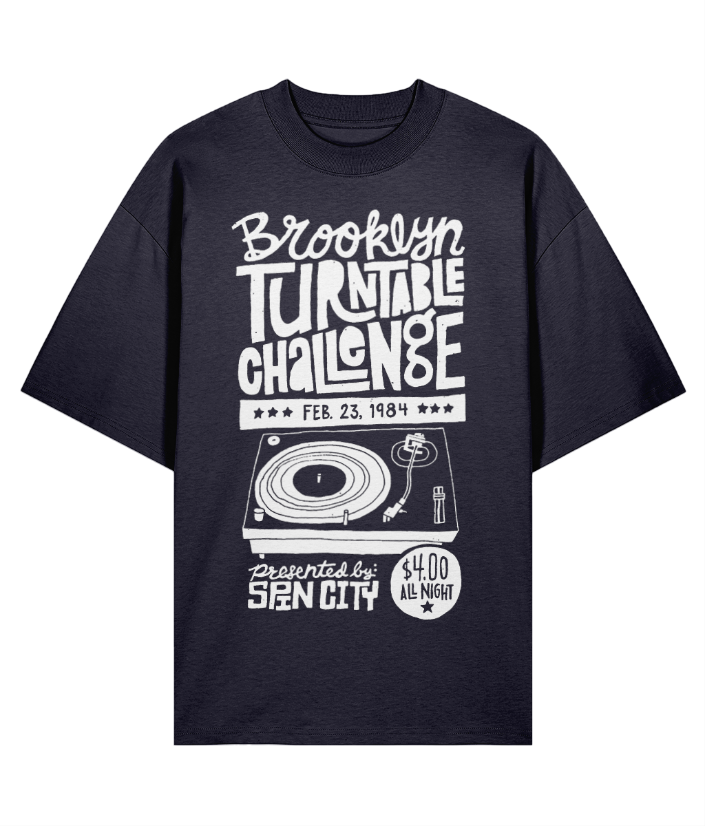 Brooklyn Turntable Challange - Oversize Organic Tee