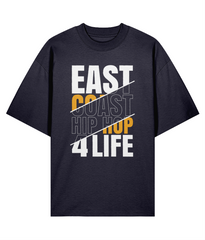 East Coast Hip Hop 4 Life - Oversized Organic Tee