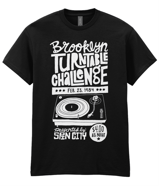 Brooklyn Turntable Challenge - T shirt - Black/White/Lime/Red - #PHC