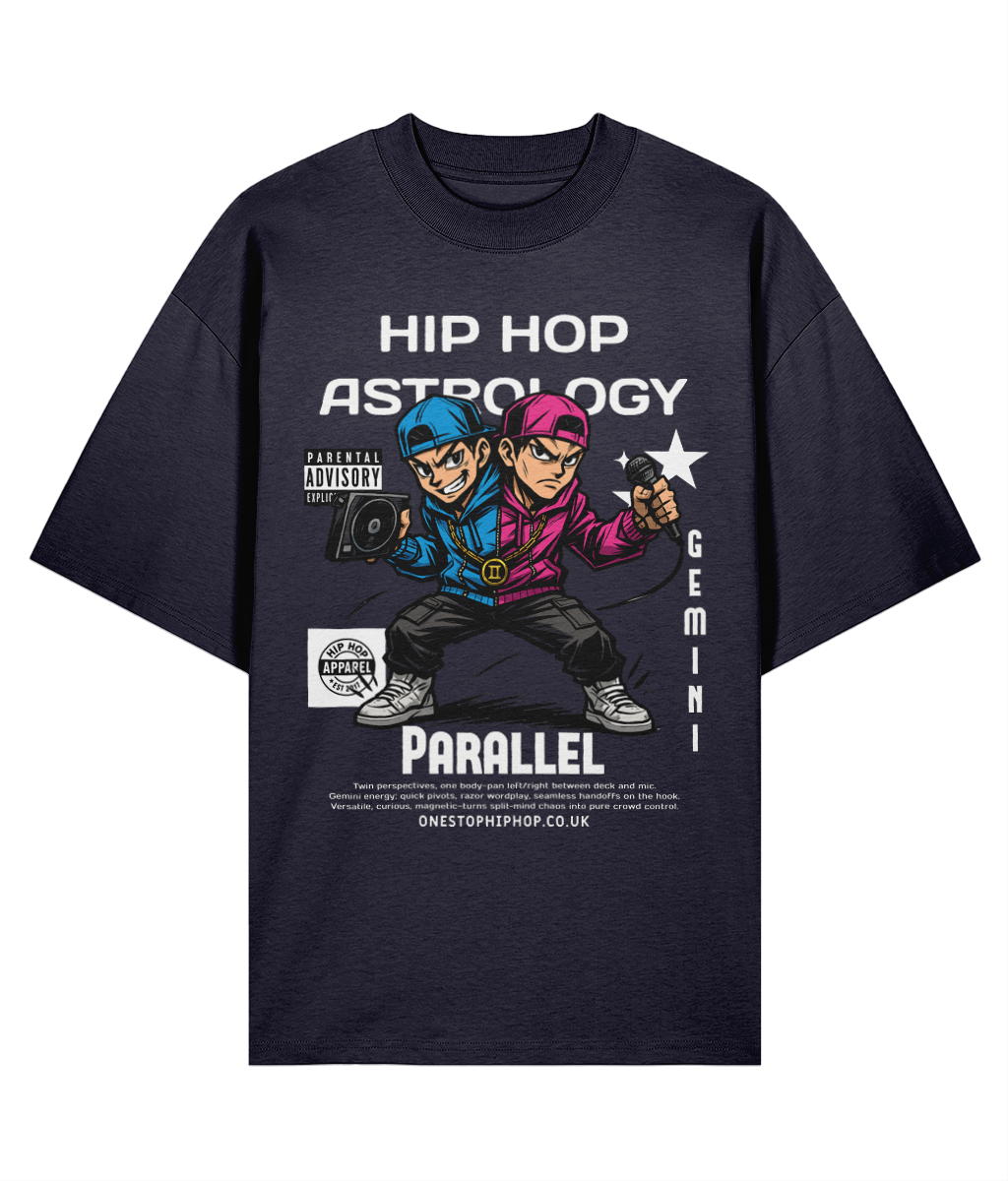 Hip Hop Astrology – Gemini Paralle Oversize Tee