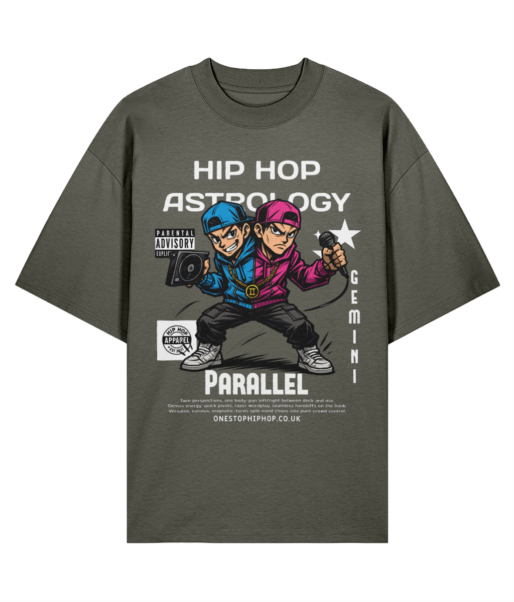 Hip Hop Astrology – Gemini Paralle Oversize Tee