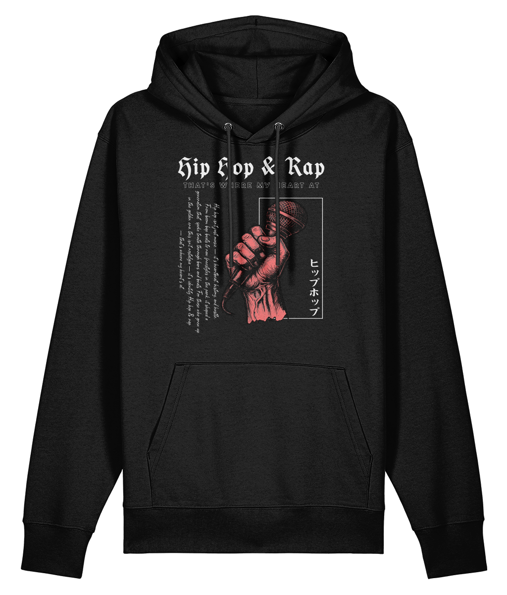 Hip Hop & Rap That's Where My Hearts At -  - Organic Heavyweight Hoodie