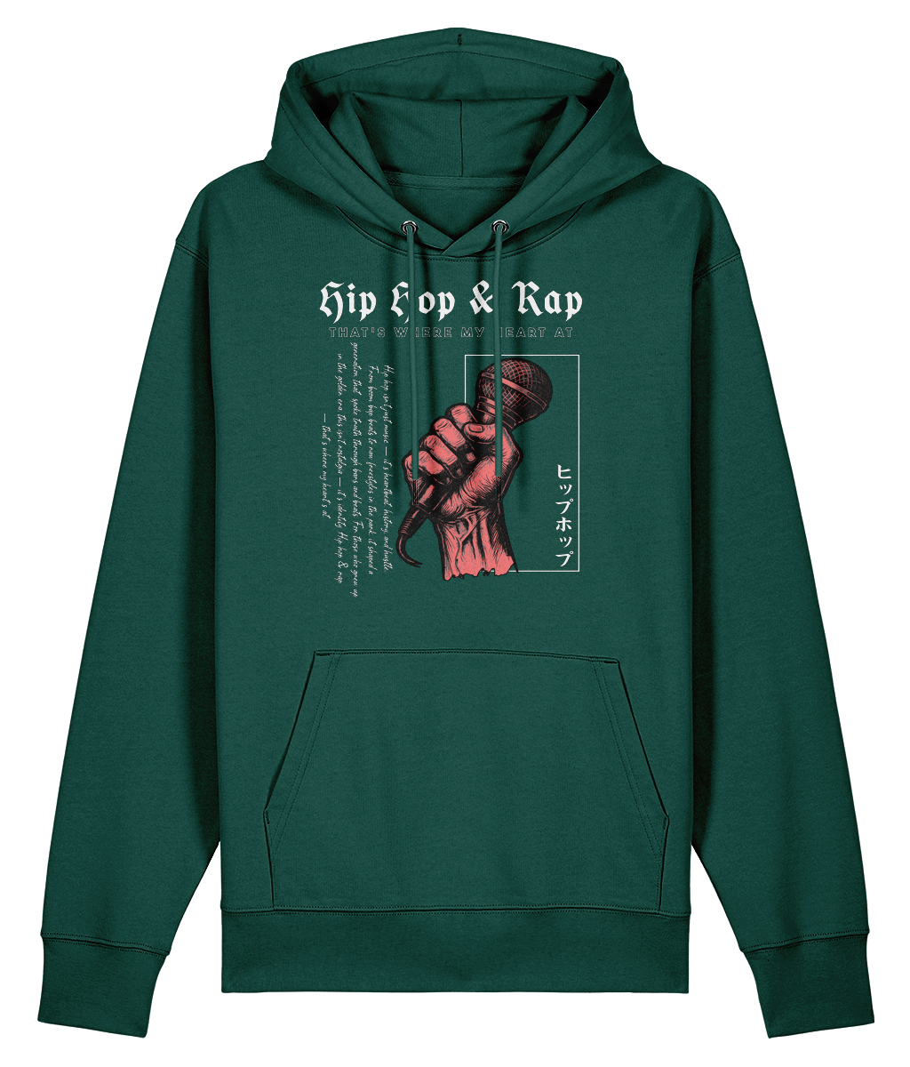 Hip Hop & Rap That's Where My Hearts At -  - Organic Heavyweight Hoodie