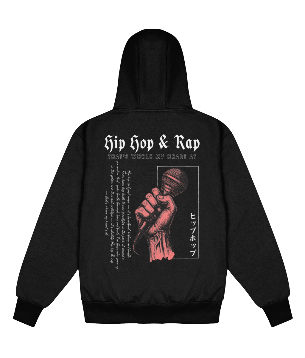 Hip Hop & Rap Where;s My Heart At - Delux Heavyweight Hoodie