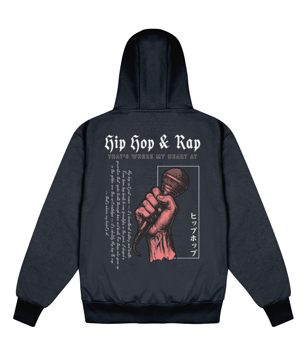 Hip Hop & Rap Where;s My Heart At - Delux Heavyweight Hoodie