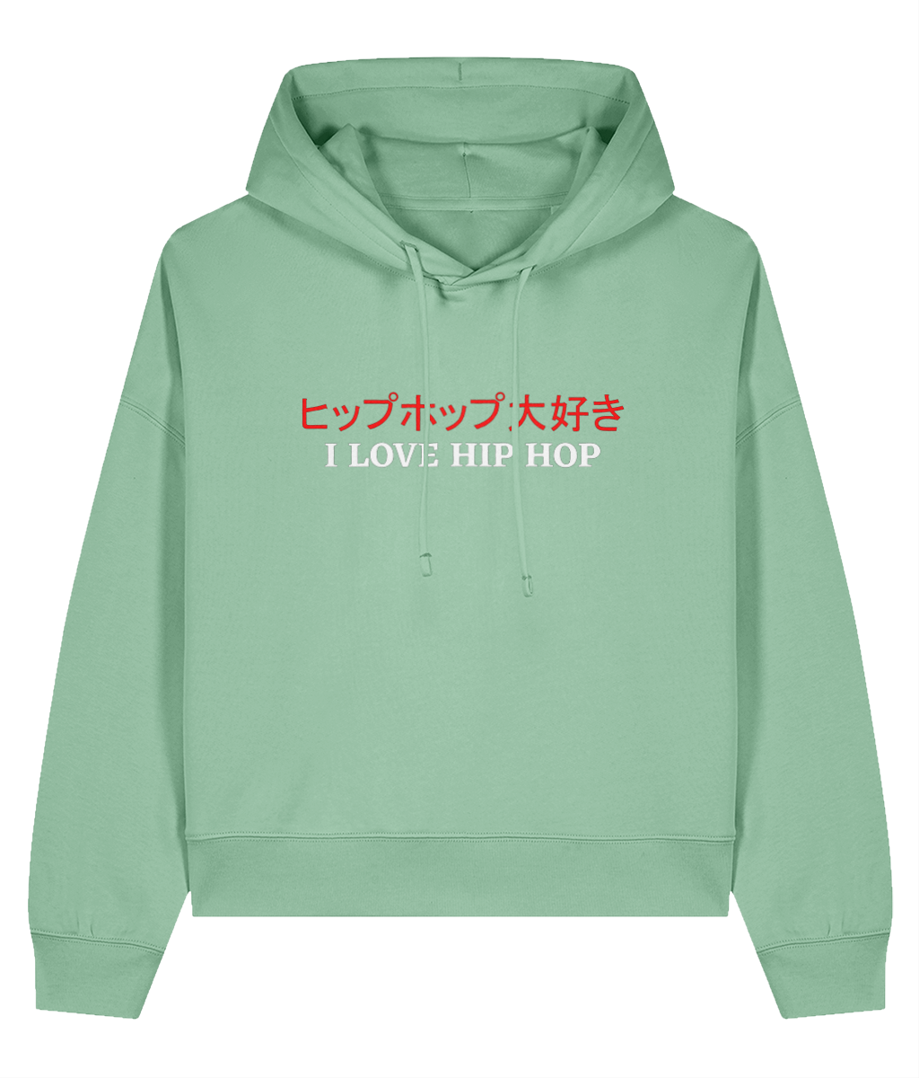 I Love Hip Hop (Japanese Version) - Ladies Organic Hoddie