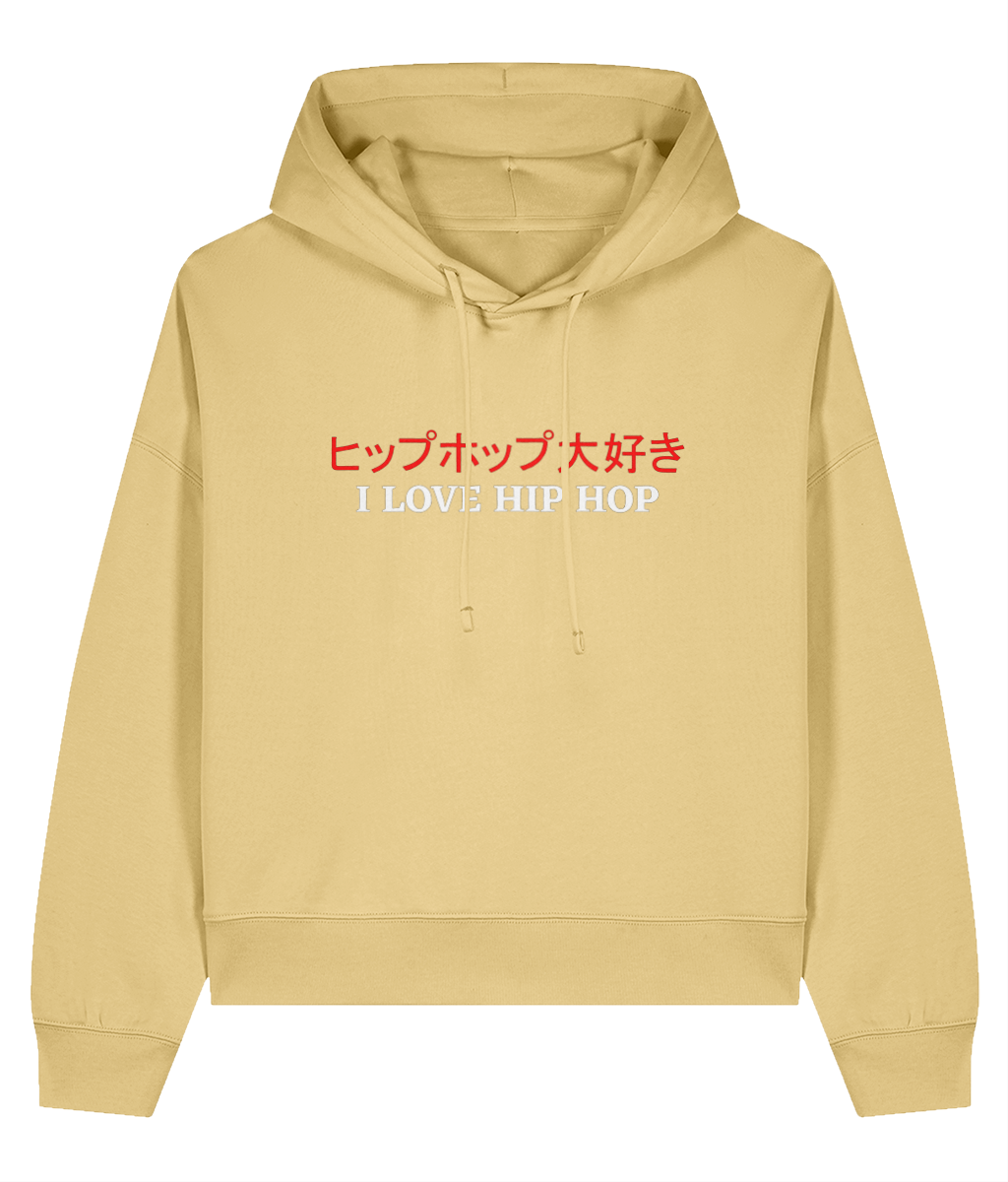 I Love Hip Hop (Japanese Version) - Ladies Organic Hoddie