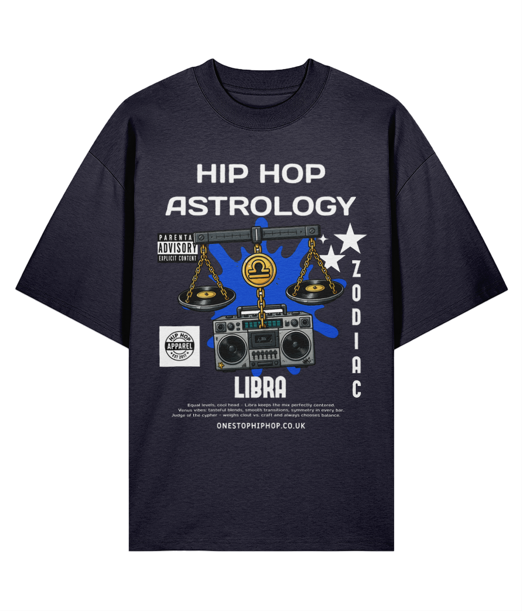 Hip Hop Astrology – Libra Zodiac Oversize Tee