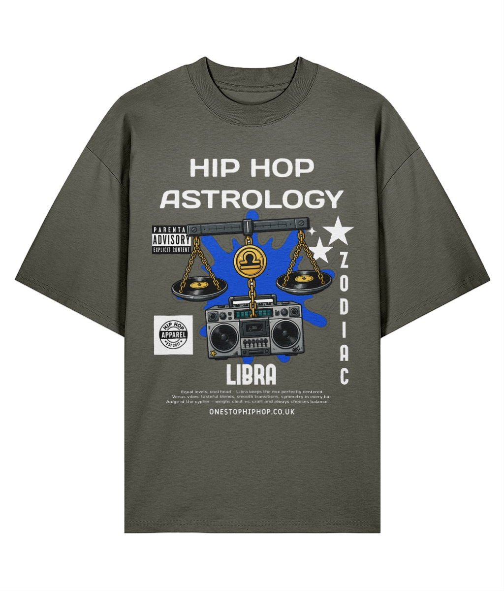 Hip Hop Astrology – Libra Zodiac Oversize Tee