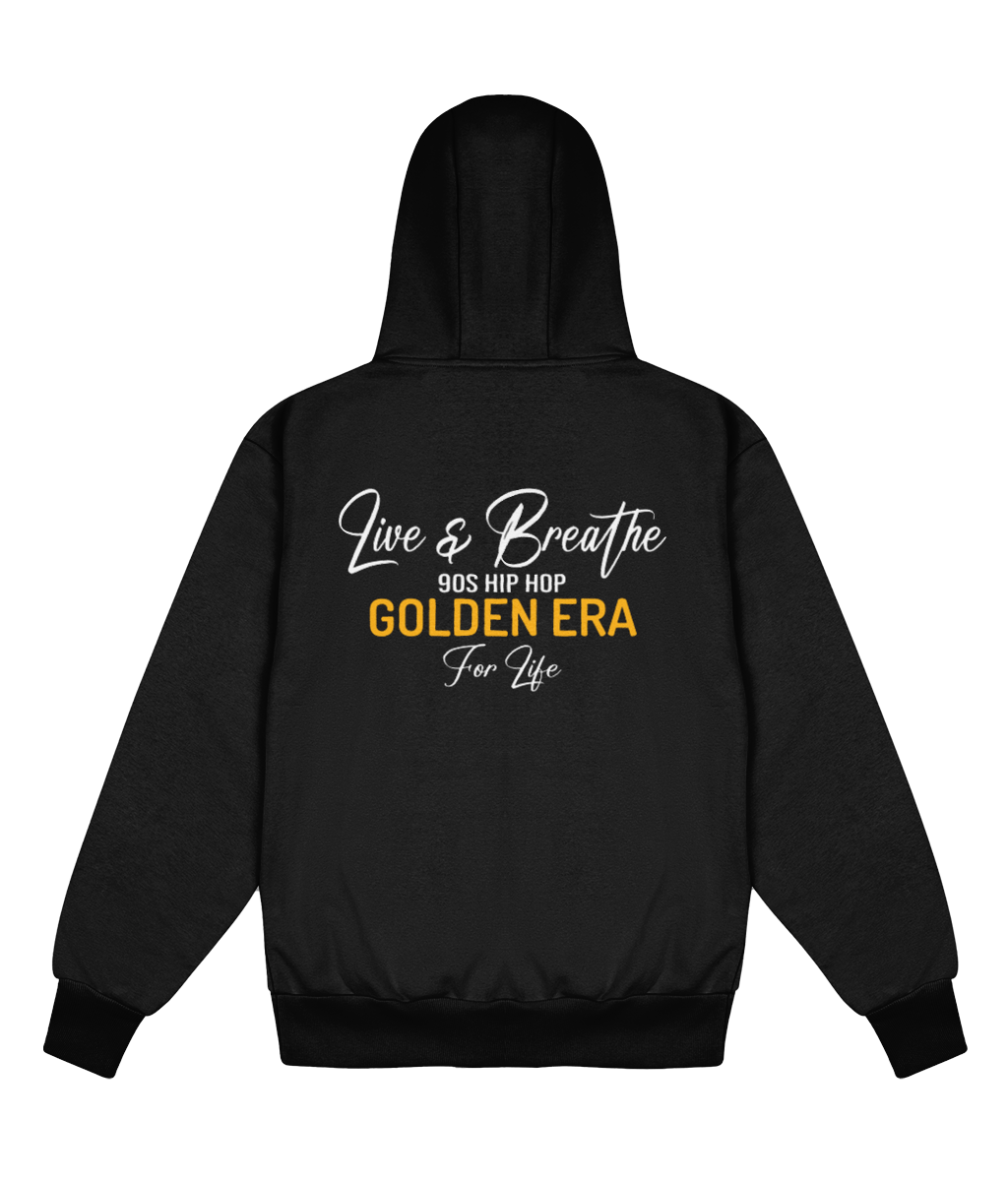 Live & Brethe 90s Hip Hop - Delux Heavyweight Hoodie