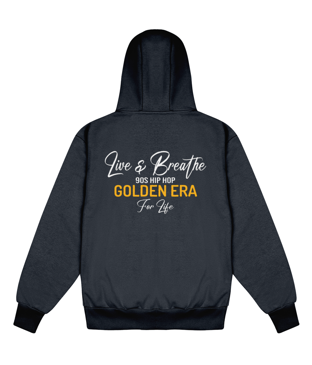 Live & Brethe 90s Hip Hop - Delux Heavyweight Hoodie
