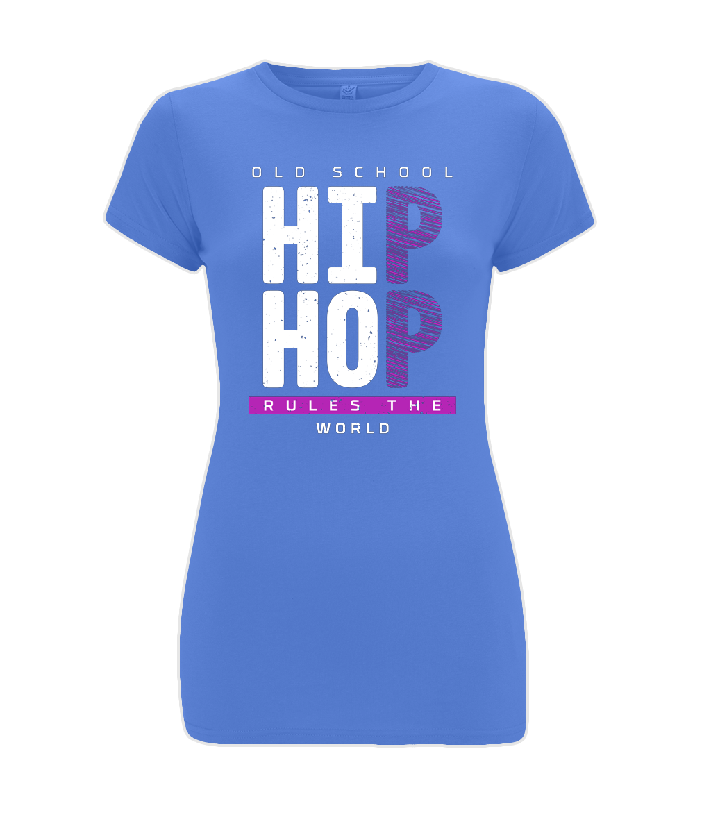 Old School Hip Hop Rules The World - Ladies Stretch T-Shirt