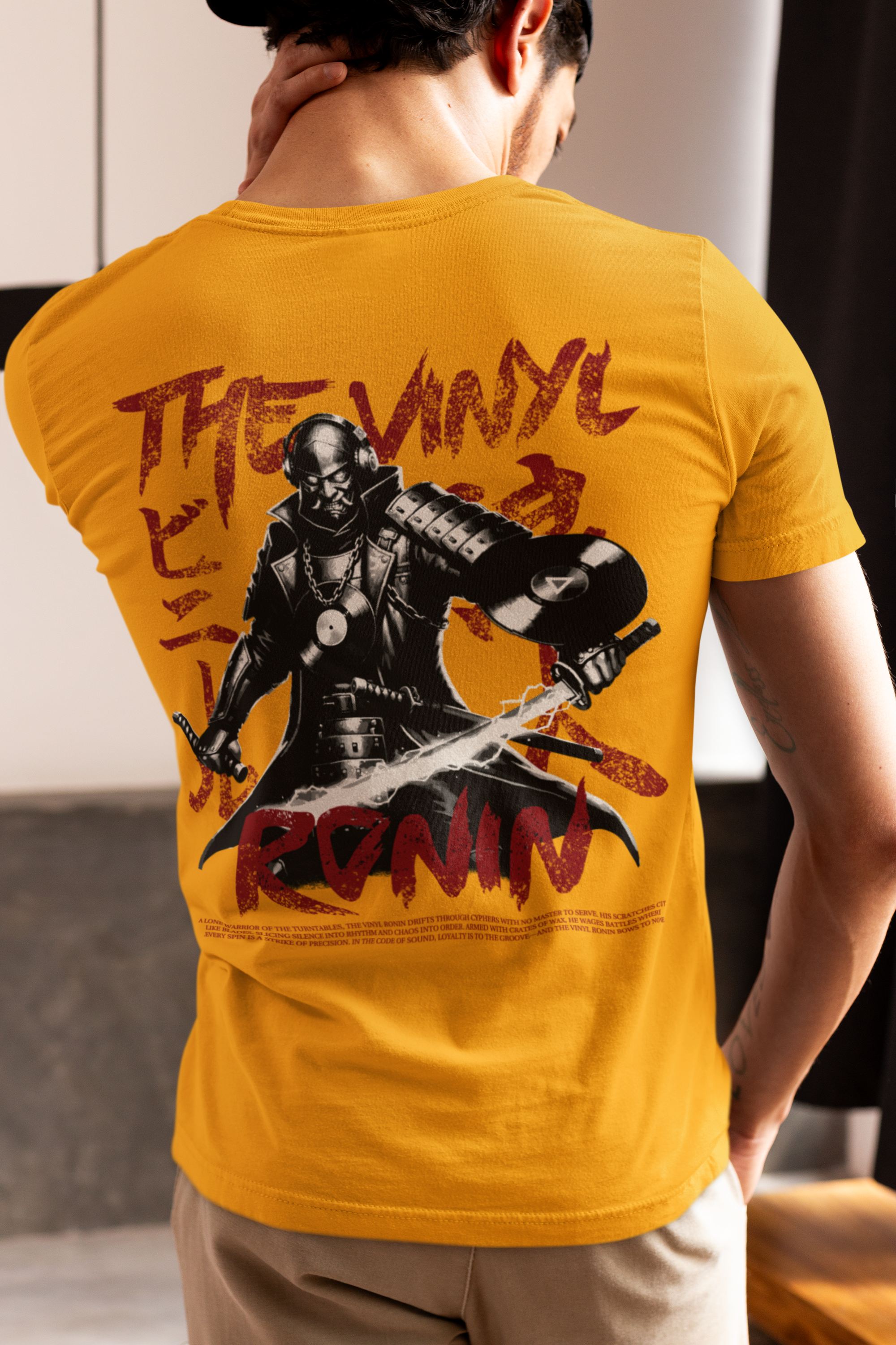 Vinyl Ronin - Hip Hop Amime T-Shirt (Front & Back Print)