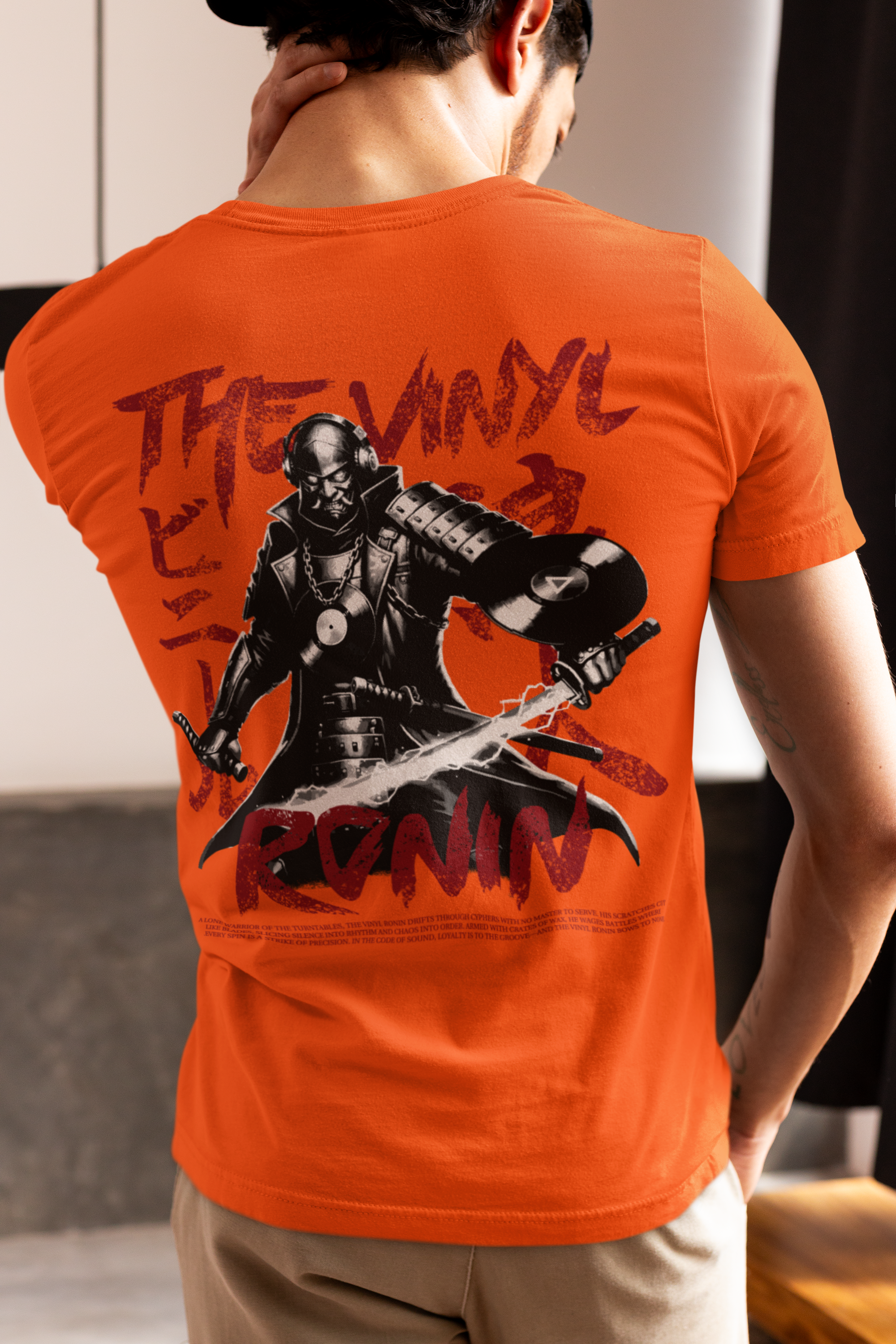 Vinyl Ronin - Hip Hop Amime T-Shirt (Front & Back Print)