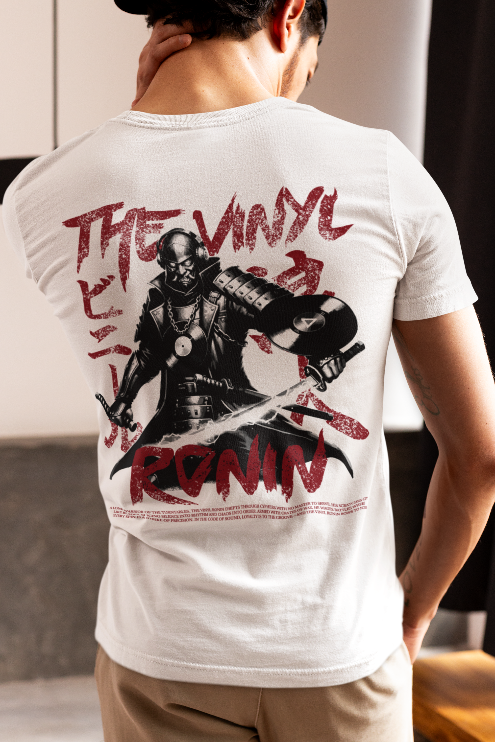 Vinyl Ronin - Hip Hop Amime T-Shirt (Front & Back Print)