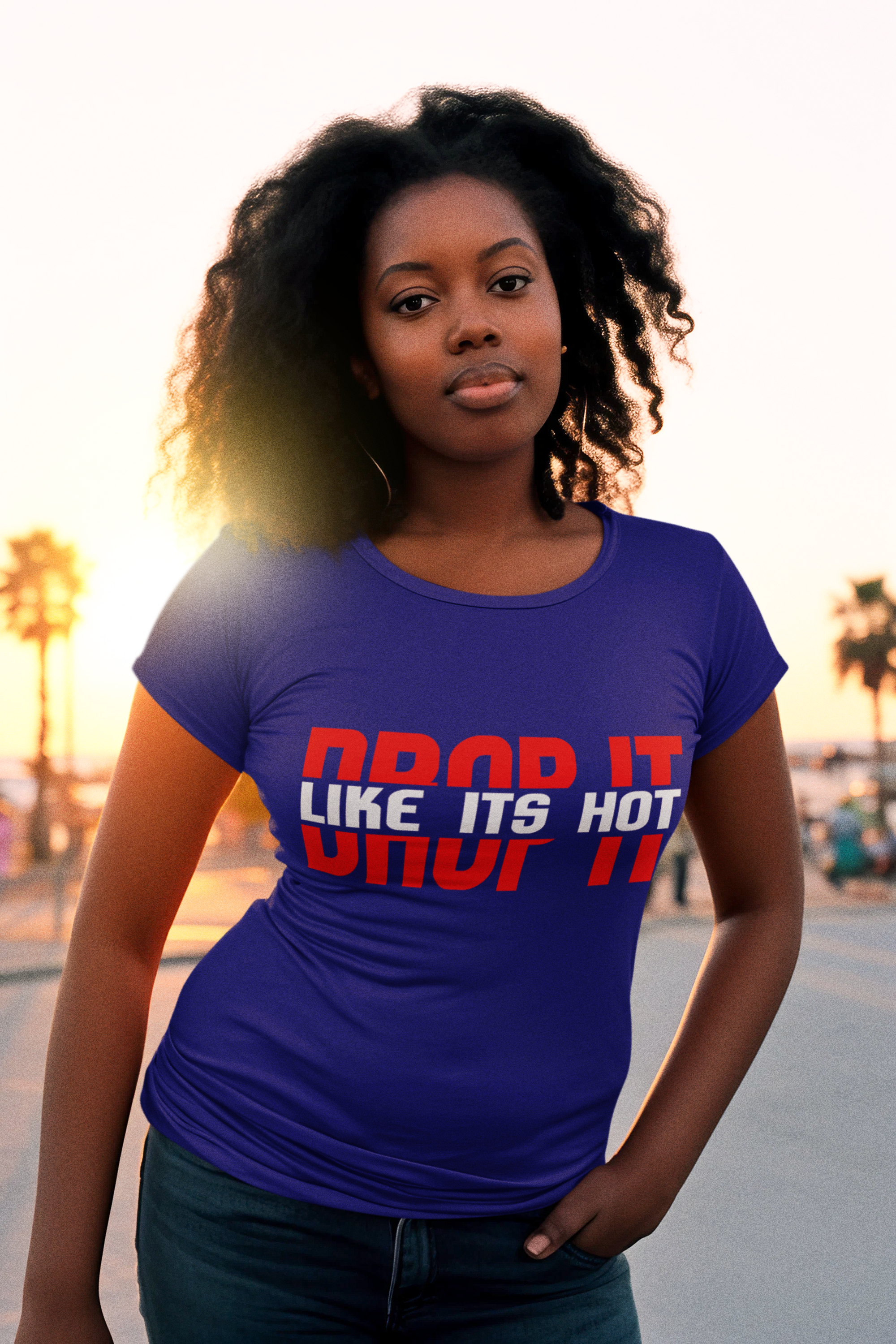 Drop It Like It's Hot - Ladies Stretch T-Shirt