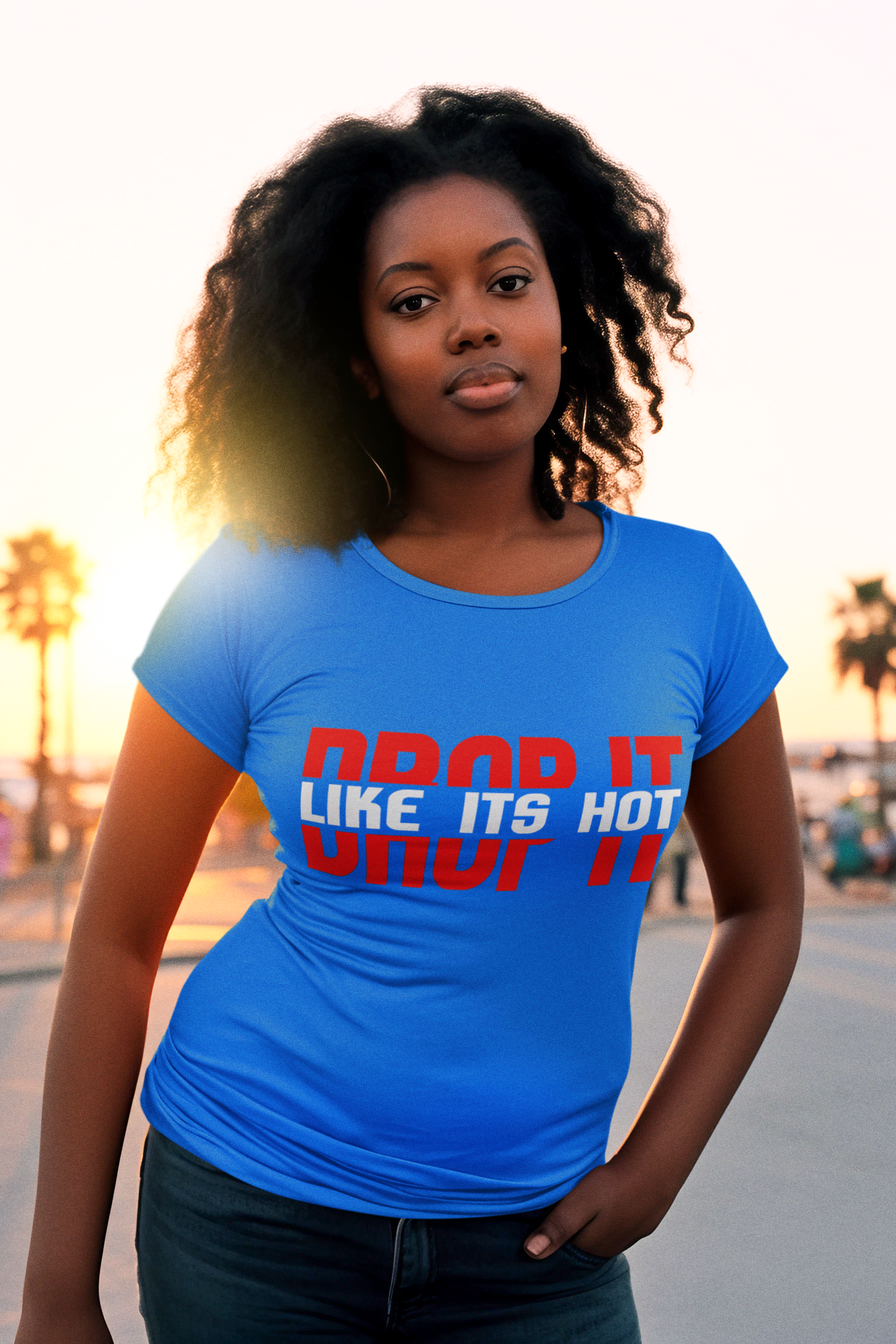 Drop It Like It's Hot - Ladies Stretch T-Shirt
