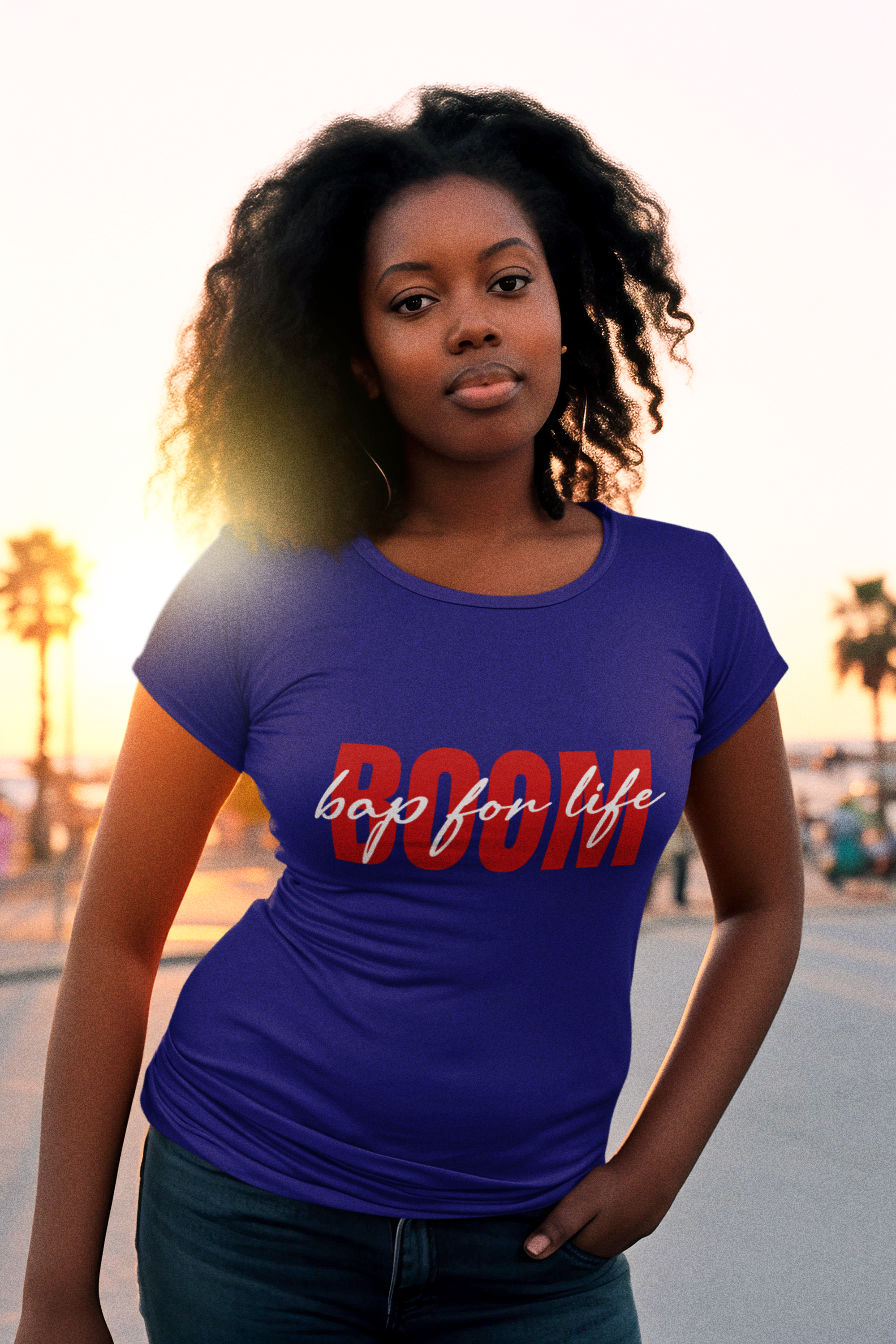 Boom Bap For Life - Ladies Stretch T-Shirt