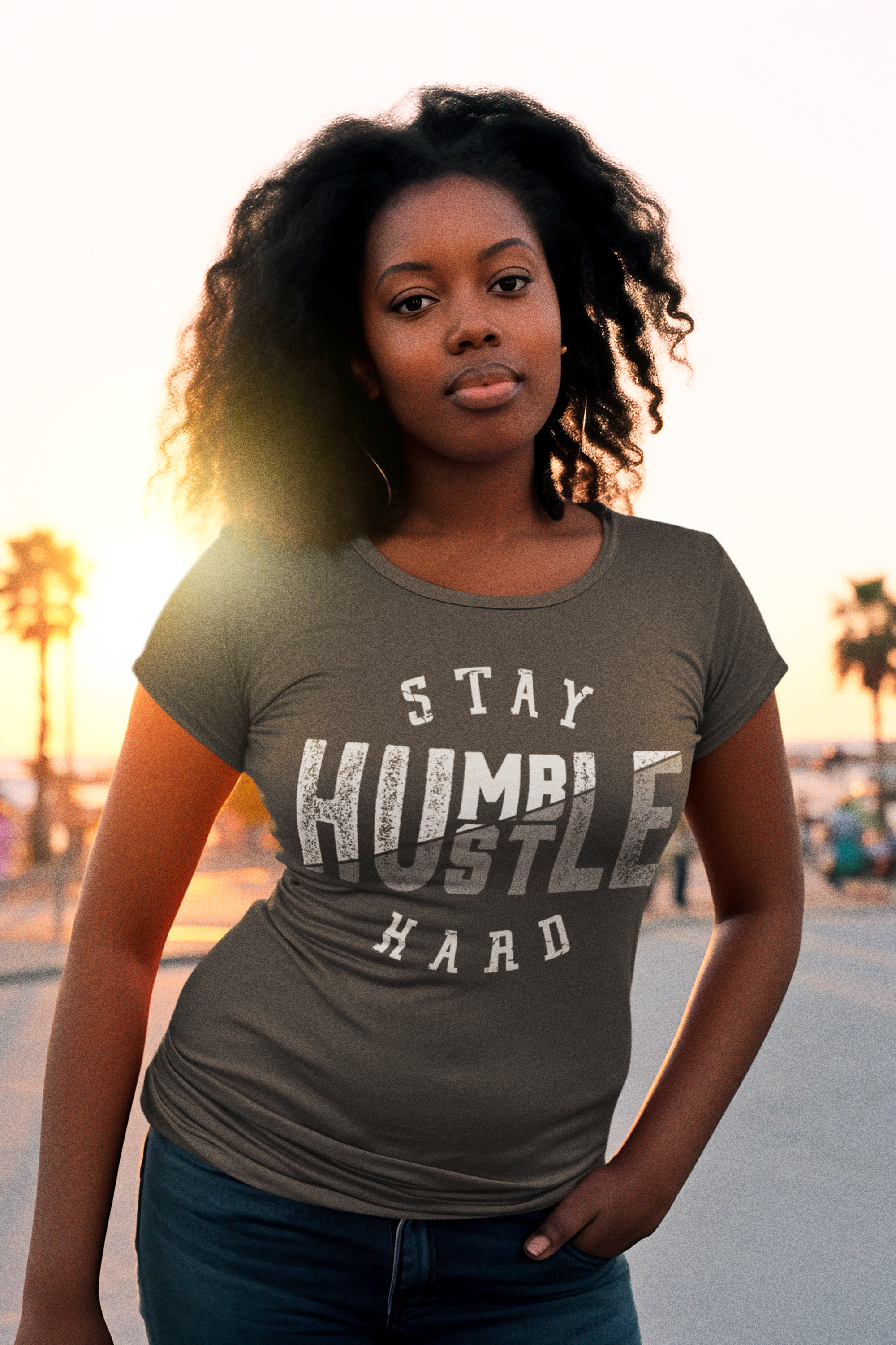 Stay Humble Hustle Hard - Bella T-Shirt - #LHH