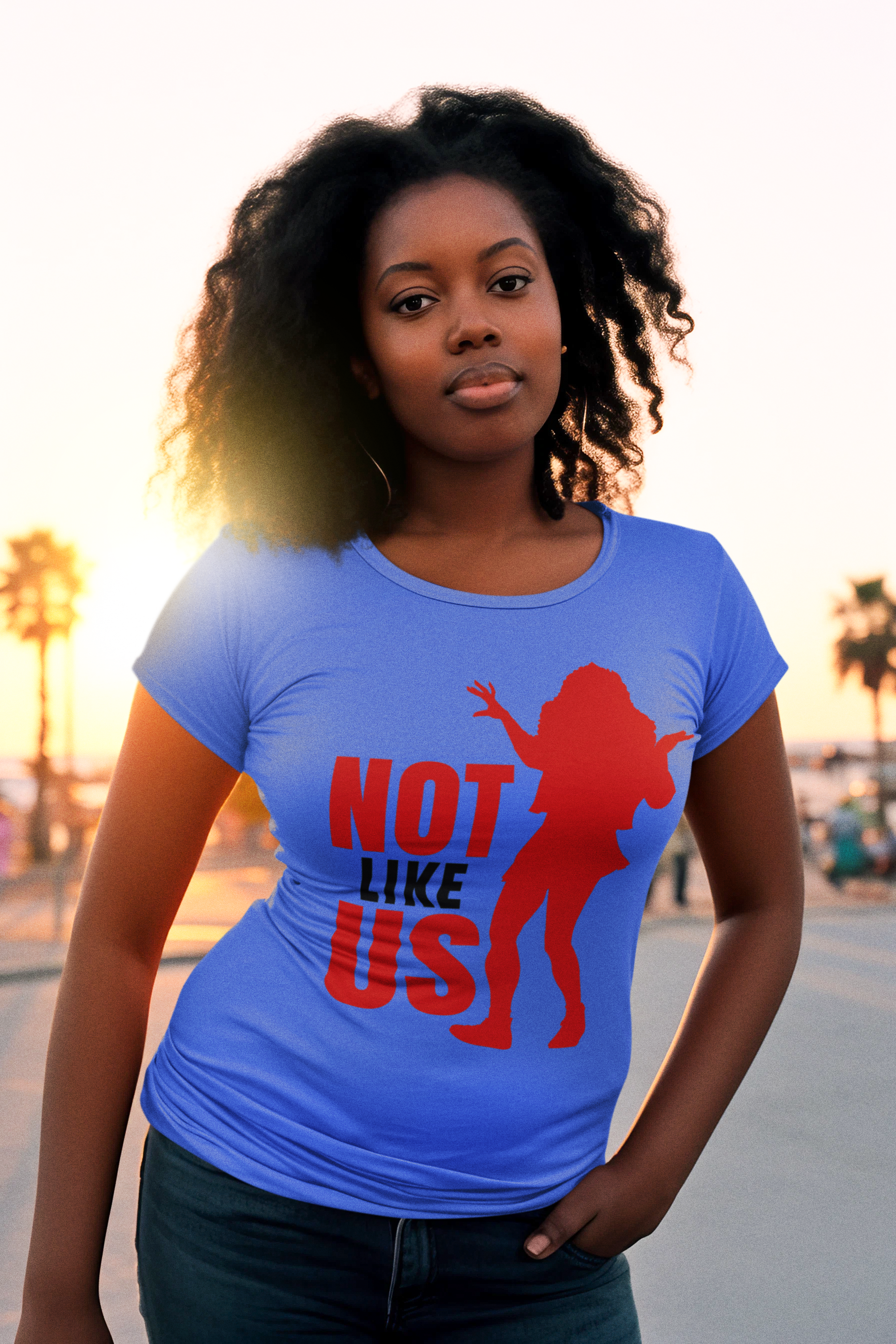 Not Like Us - Ladies Stretch T-Shirt