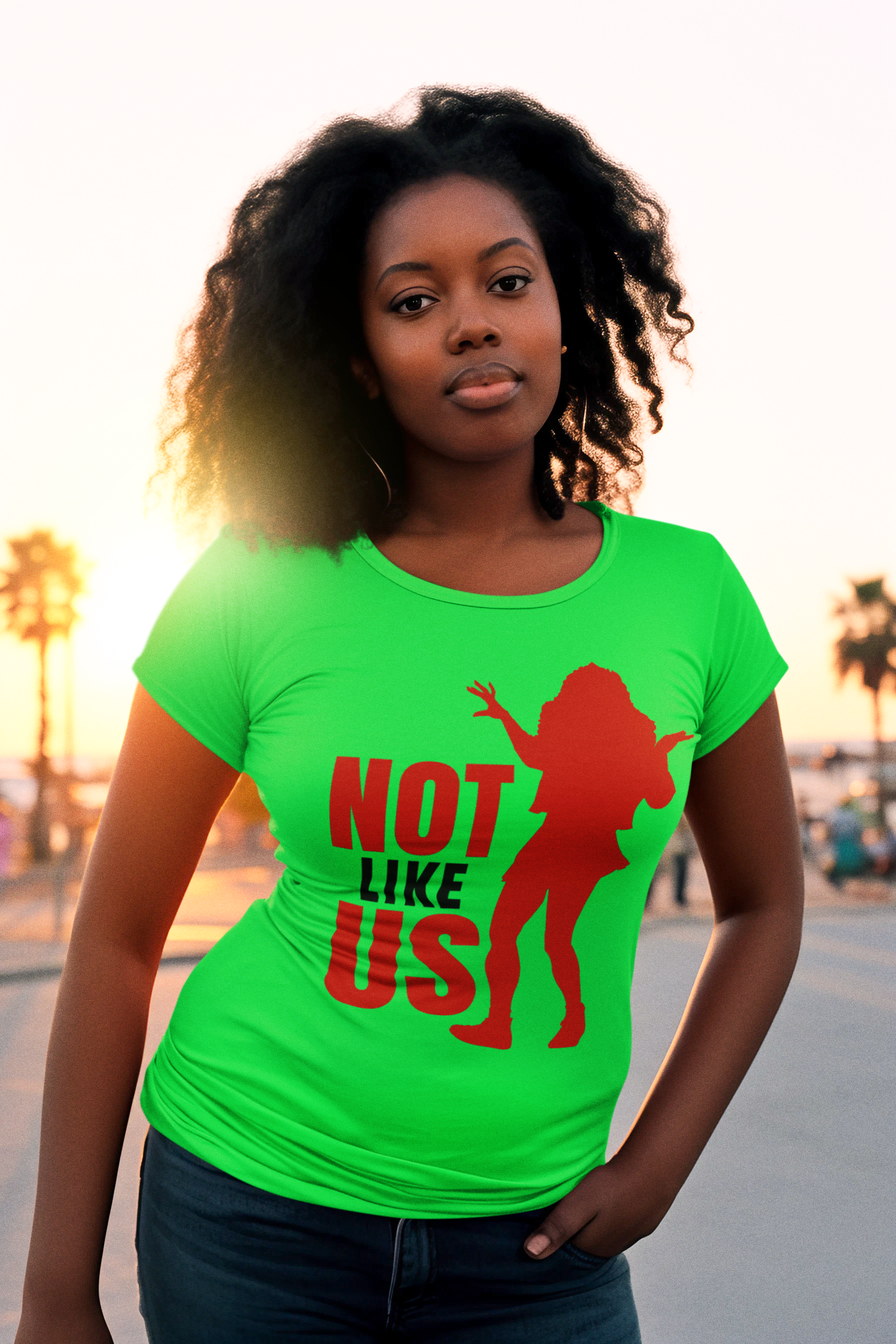 Not Like Us - Ladies Stretch T-Shirt