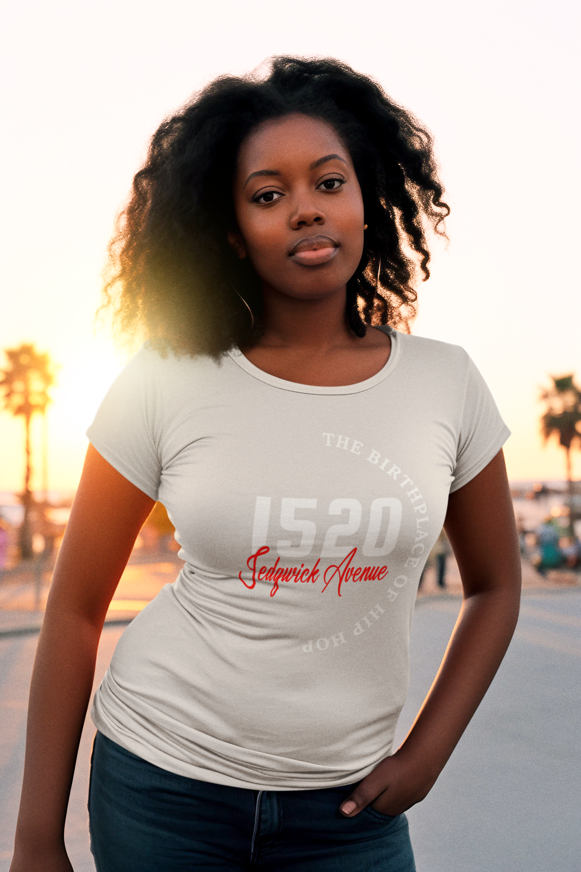 1520 Sedwick Ave - Ladies Stretch T-Shirt