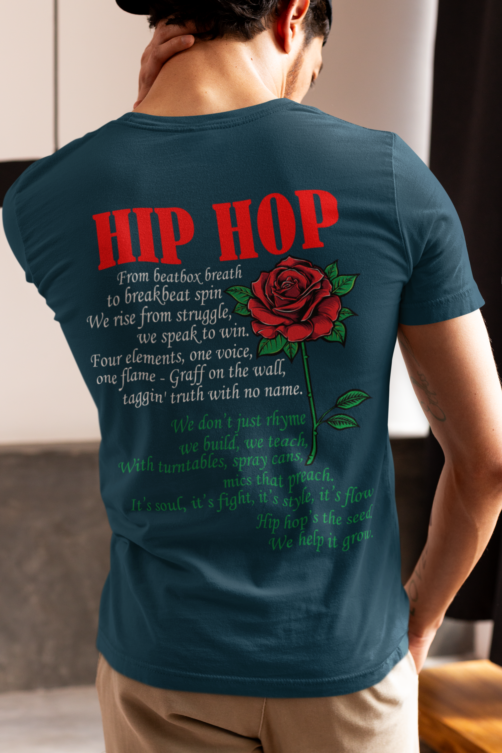 Hip Hop Poetry - T-Shirt (Back Print) - 4 Colors