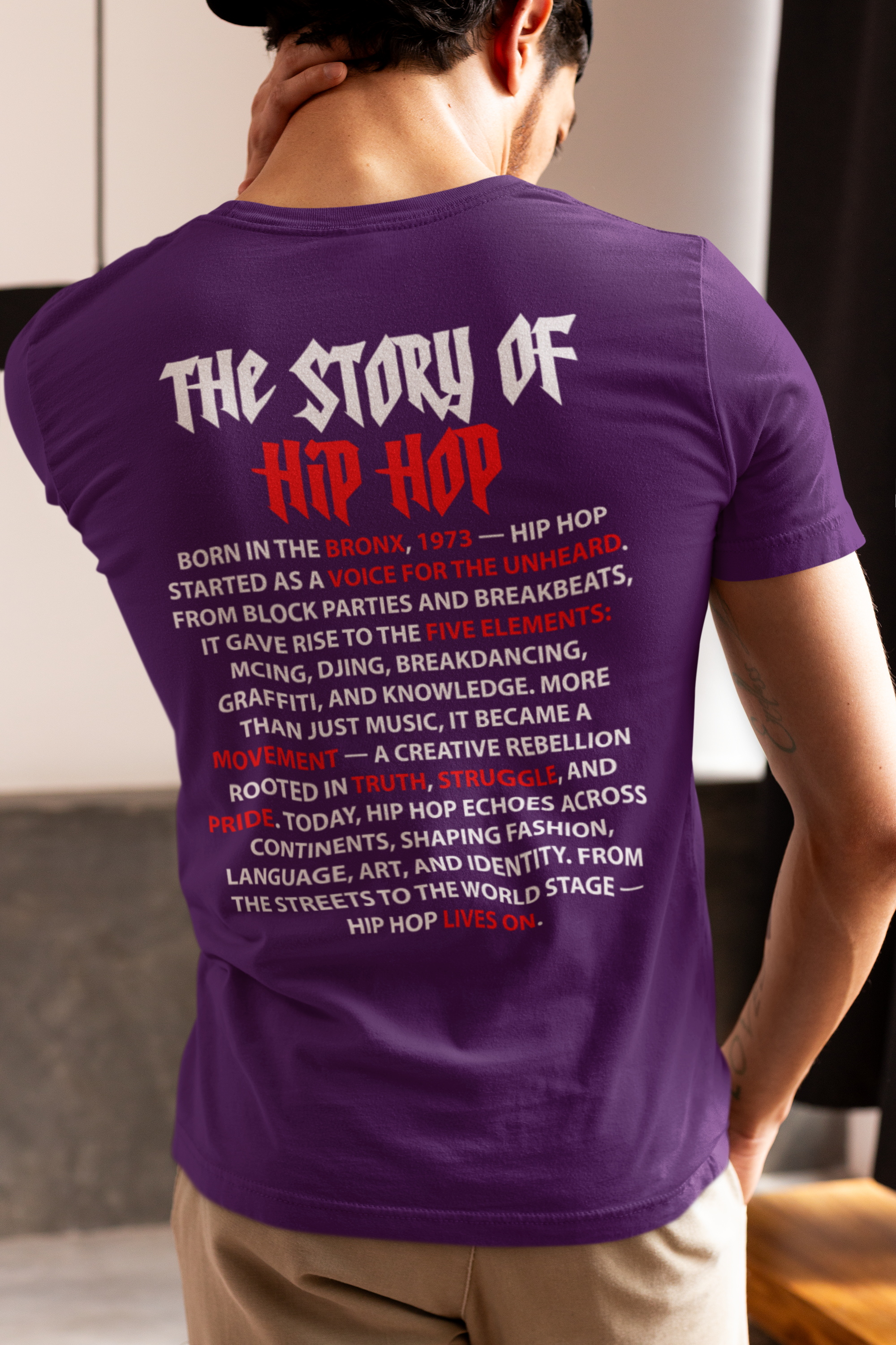 The Story Of Hip Hop - T-Shirt (Front & Back Print) - 5 Colors