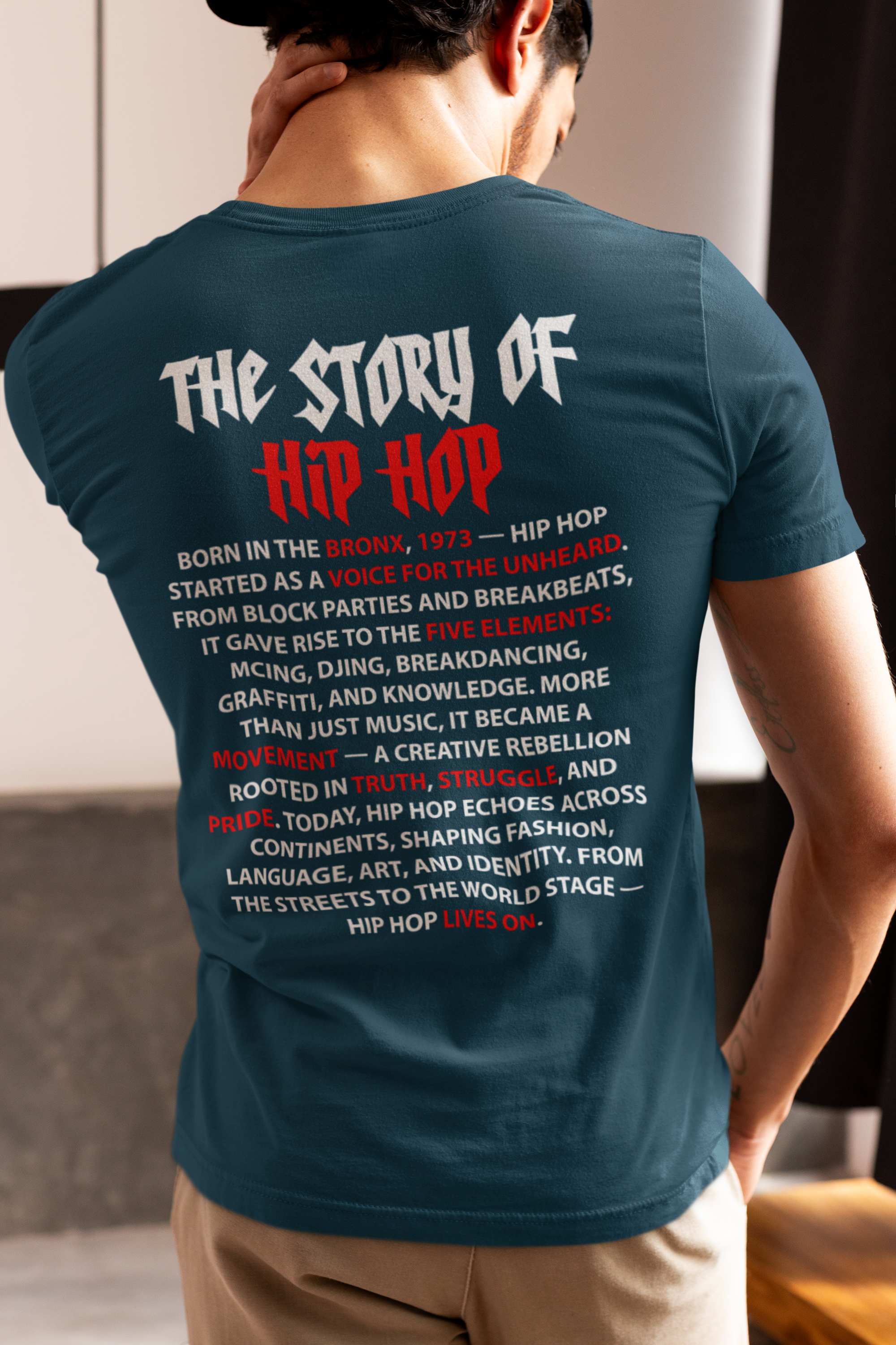 The Story Of Hip Hop - T-Shirt (Front & Back Print) - 5 Colors