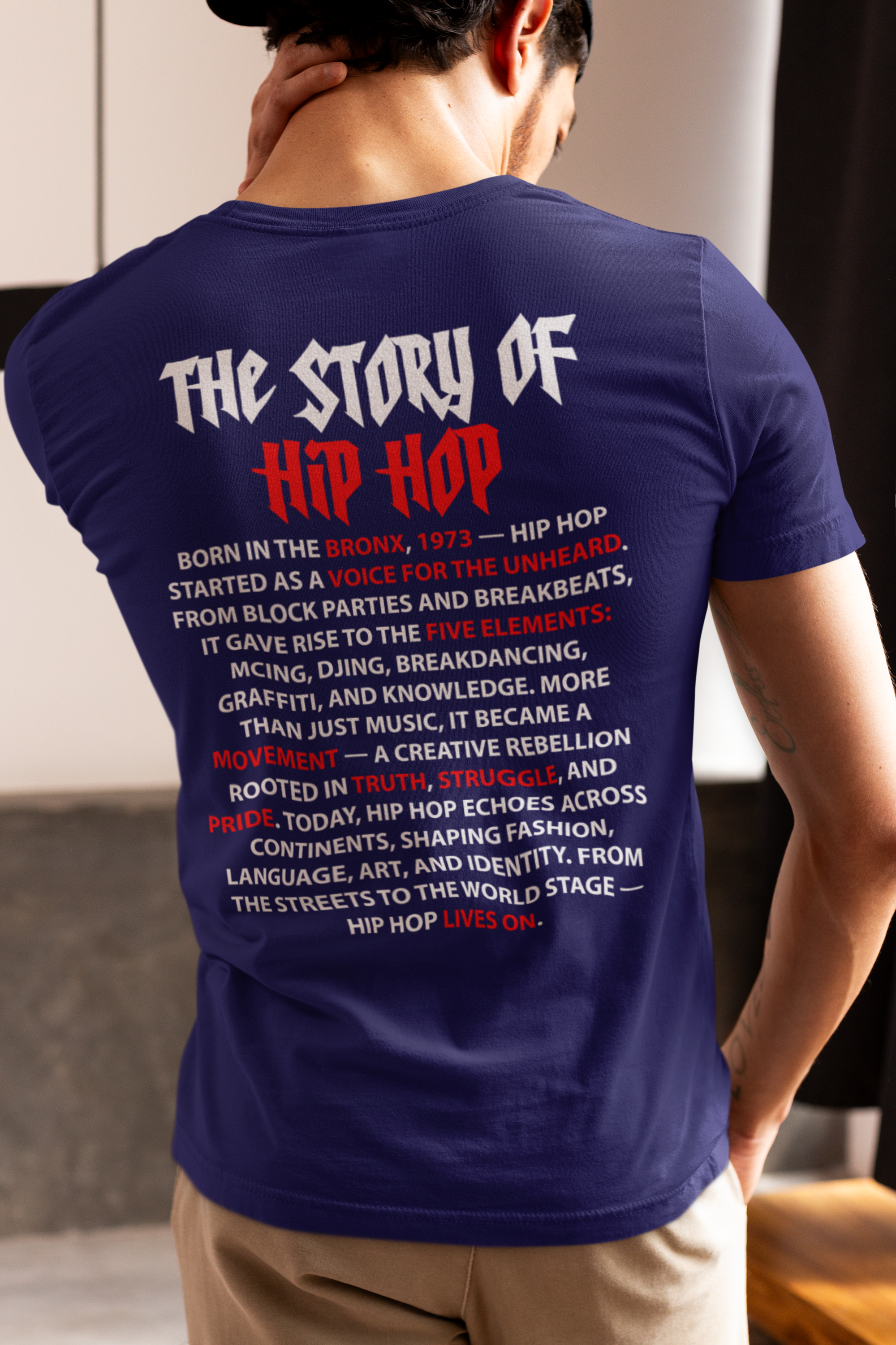 The Story Of Hip Hop - T-Shirt (Front & Back Print) - 5 Colors
