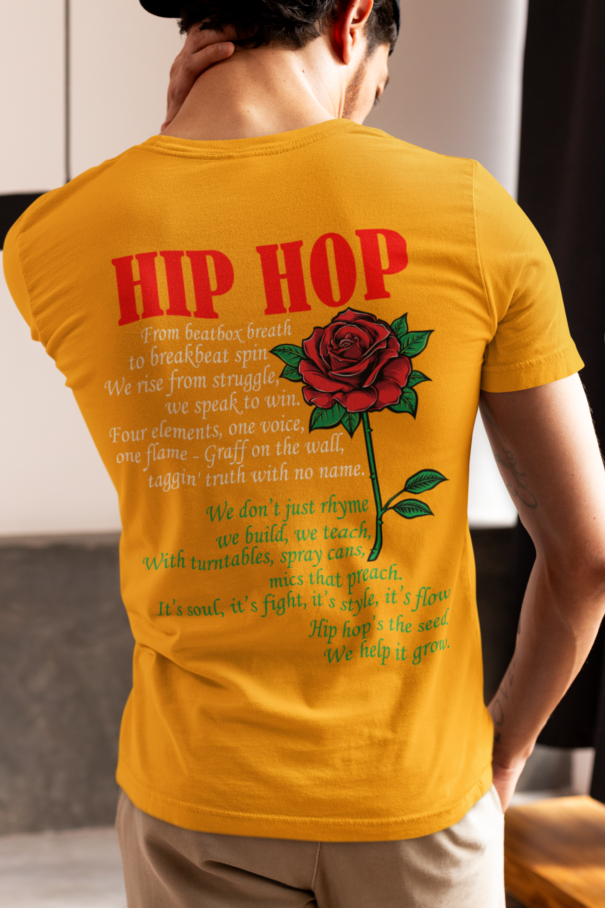 Hip Hop Poetry - T-Shirt (Back Print) - 4 Colors