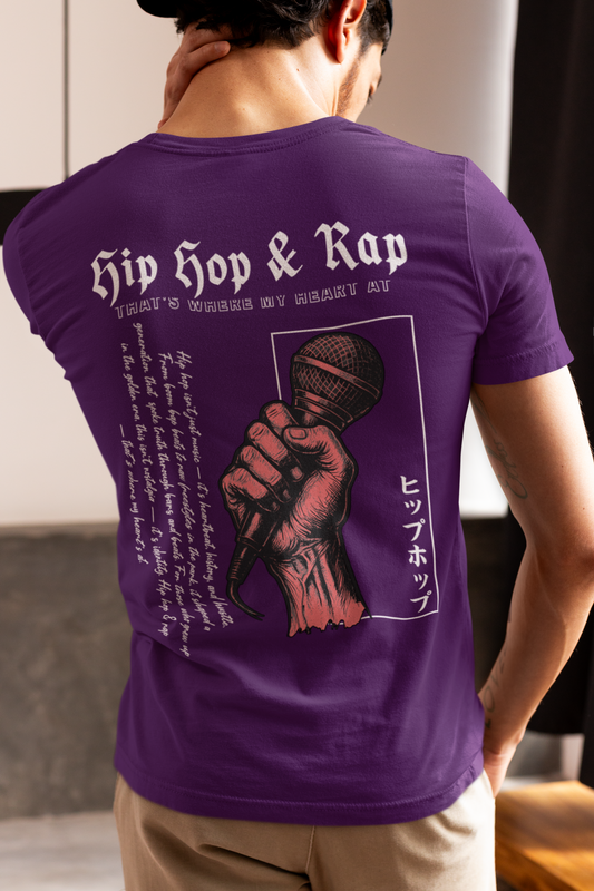 Hip Hop & Rap That's Where My Hearts At - Back Print T-Shirt