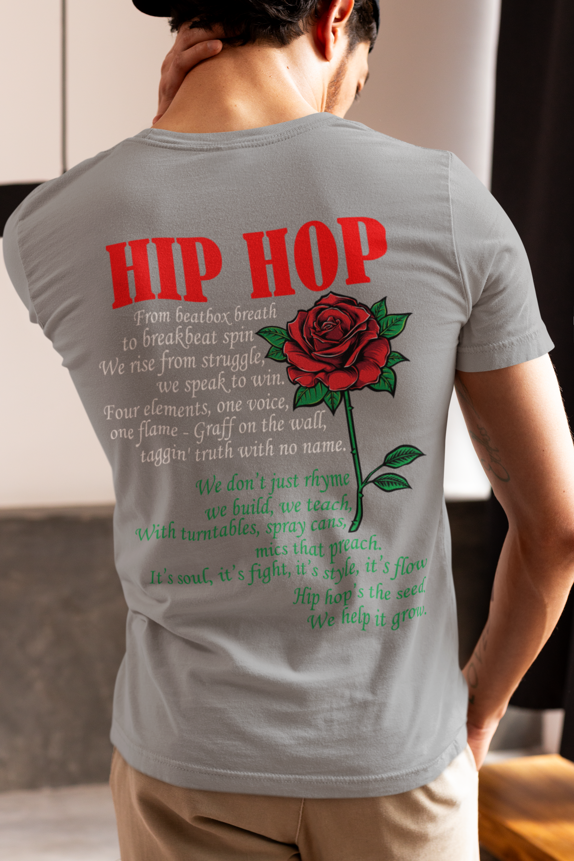 Hip Hop Poetry - T-Shirt (Back Print) - 4 Colors
