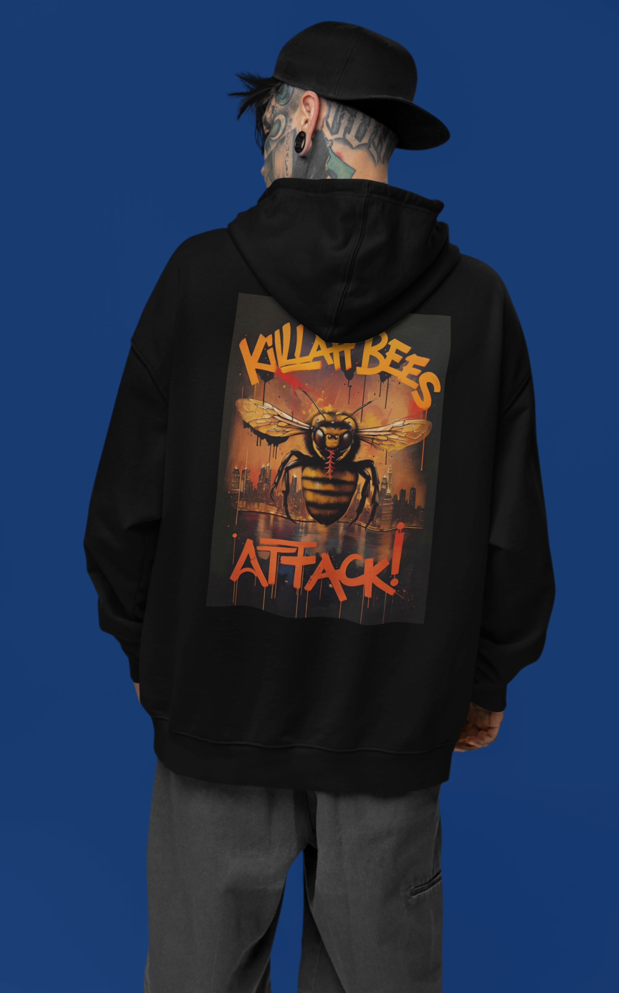 Killah Bees Heavy Weight Unisex Hip Hop Zip-Up Hoodie